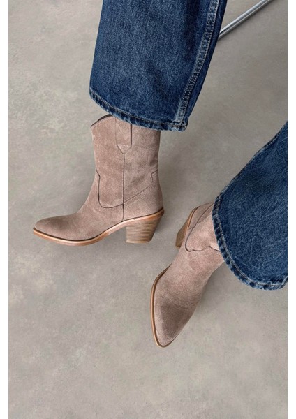 Maven Kadın Süet Topuklu Bot Vizon fiyatları