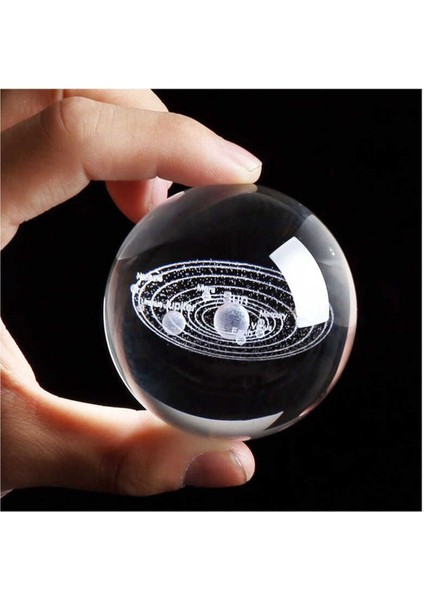 3D Işıklı Gezegen Cam Küre, Renkli ve Şık Dekorasyon Parçası fiyatları