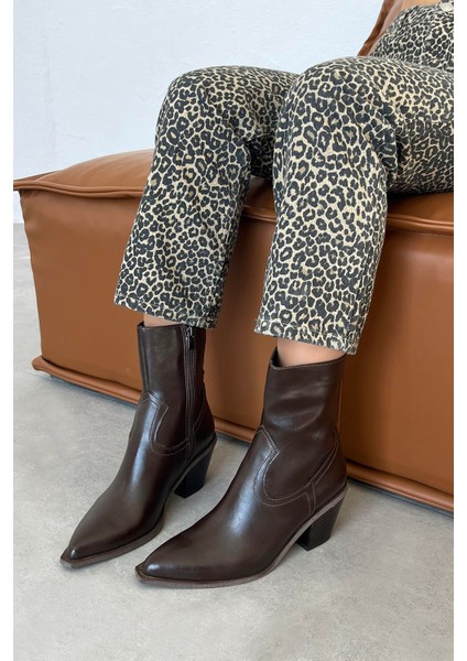 Jose Kadın Kırışık Deri Topuklu Bot Kahve fiyatları