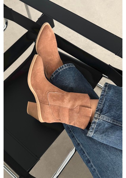 Maven Kadın Süet Topuklu Bot Taba fiyatları