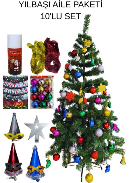 150 cm Yılbaşı Çam Ağacı Aile Seti