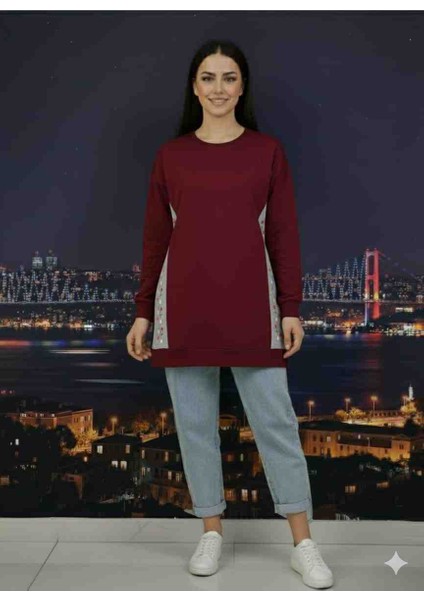 Nakışişlemelikotdetaylıtesettür Tunik fiyatları