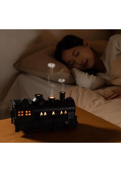 Yeni Nesil Tren Şeklinde 300 ml Aroma Difüzör Buhar Makinesi Hava Nemlendirici Gümüş Renk fırsatları