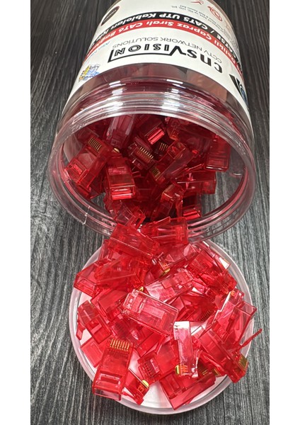 Cns- RJ45 Delikli Çapraz Sıralı Cat6 Bağlantı Soketi (100'LÜ Kutu)