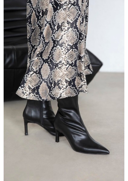 Erıca Kadın Streç Deri Bot Siyah