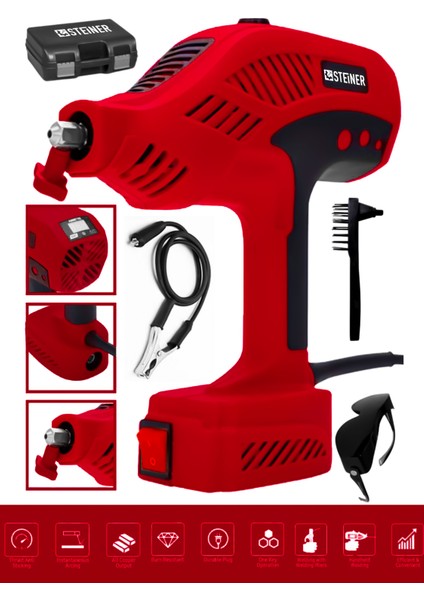 Profesyonel K-300 Amper Çift Kartli Çift Soğutma El Tipi Invertör Elektrikli Kaynak Makinesi