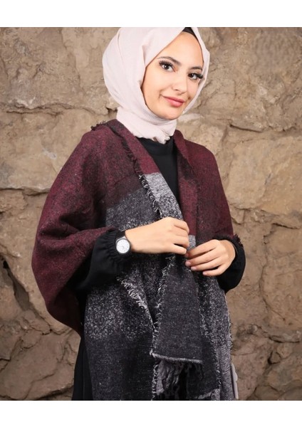Kadın Omuz Şal Saçaklı 67*200CM Standart