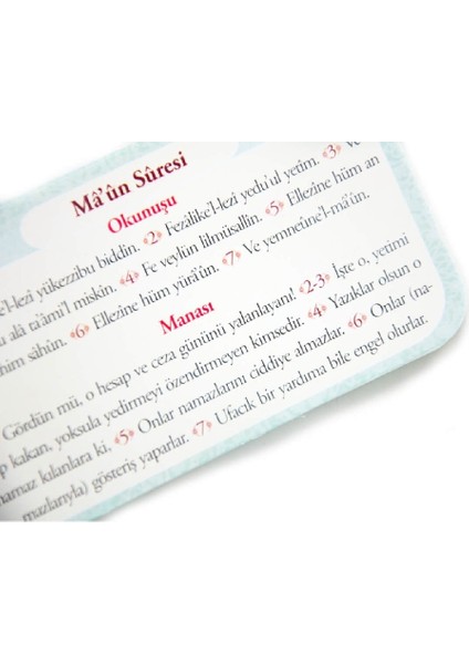 Namaz Sure ve Duaları KARTELA-1111 modelleri