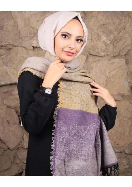 Kadın Omuz Şal Saçaklı 67*200CM Standart