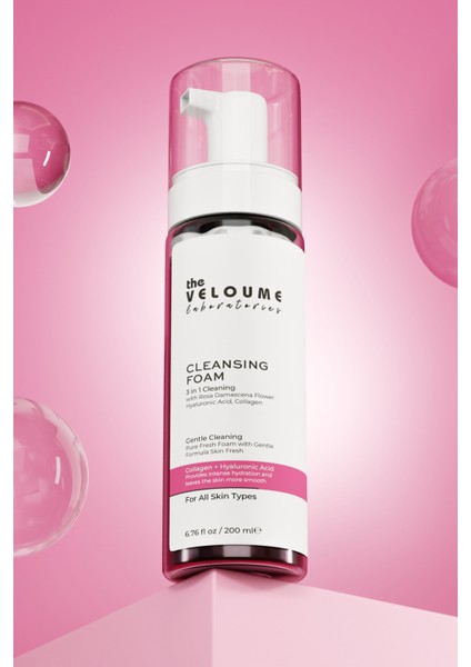 3 Aktif Yüz Temizleme Köpüğü, Gözenek Sıkılaştırıcı, 200ML (Hyaluronic Acid + Panthenol + Gül Suyu) fırsatları