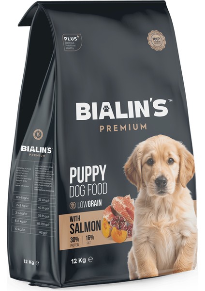 Bialins Premium Yavru Köpek Maması Somonlu 12KG