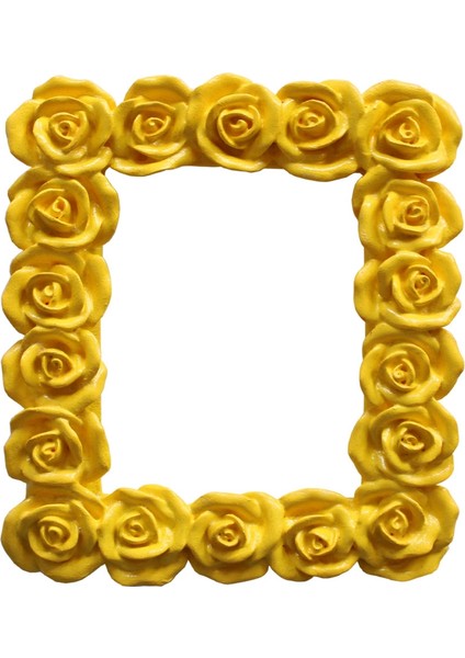 Gül Çiçek Gül Çiçek Kabartmalı 23cm Dikdörtgen Çerçeve Silikon Kalıp K-793 modelleri