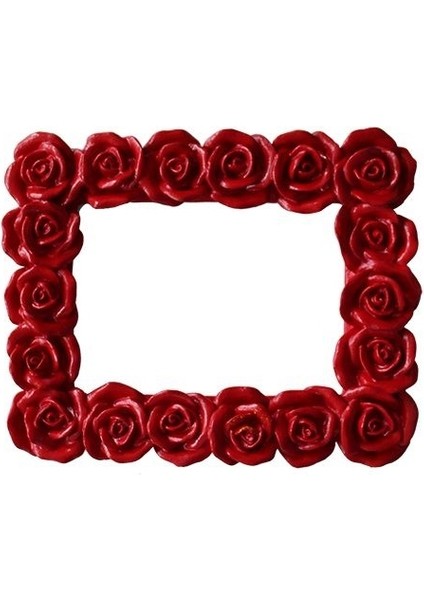 Gül Çiçek Gül Çiçek Kabartmalı 23cm Dikdörtgen Çerçeve Silikon Kalıp K-793 fırsatları