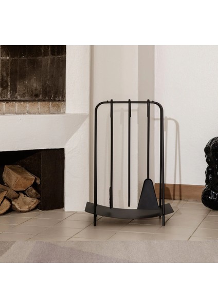 Premium 4 Lü Siyah Hazneli Dekoratif Şömine Aksesuar Seti fiyatları