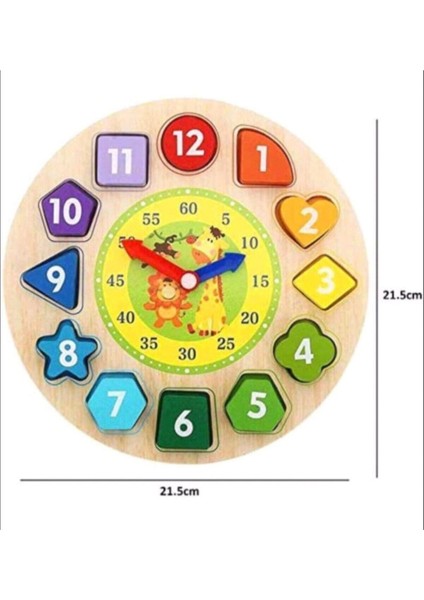 Yeşil Ahşap Geometrik Saat, Ipe Geçirme Bultak Oyunu Şık Tasarım fiyatları