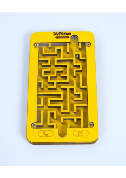 Ahşap Labirent Oyunu Sarı, Eğlenceli ve Eğitici Çocuk Oyuncağı fiyatları