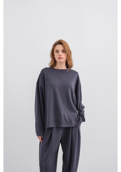 Füme Kadın Yumuşak Dokulu Premium Modal Kumaş Alt-Üst Takım modelleri