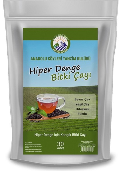 Hiper Denge Çayı Yeşil ve Beyaz Çaylı Hibiskus,funda Içeren 30 Adet Oturan Kilit Poşet ile fiyatları