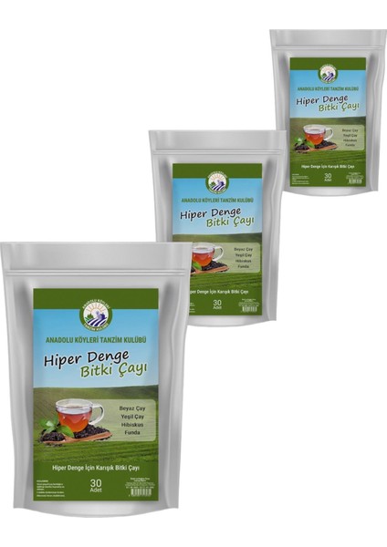 Hiper Denge Çayı Yeşil ve Beyaz Çaylı Hibiskus,funda Içeren 30 Adet Oturan Kilit Poşet ile fırsatları