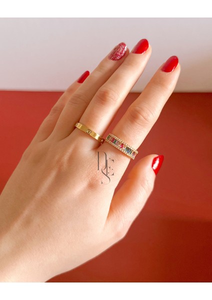 GOLD RENKLİ TAŞ YÜZÜK modelleri