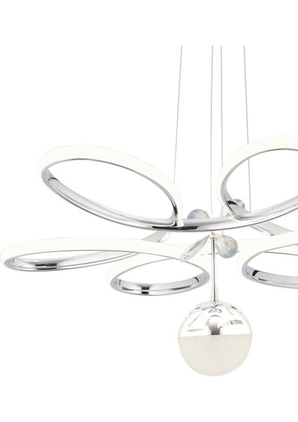 Krom Lüks 3 Renk Ledli Kumandalı Çiçek Avize fırsatları