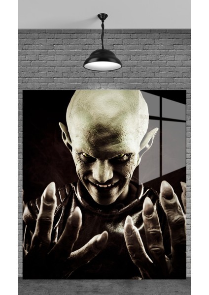 Uzaylı Adam Tablosu Temperli Cam Üzerine Sevgilinize Yılbaşı Yeni Yıl Hediye