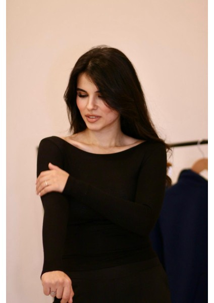 Kayık Yaka Uzun Kollu Kaliteli Buzzy Kumaş Badi fiyatları