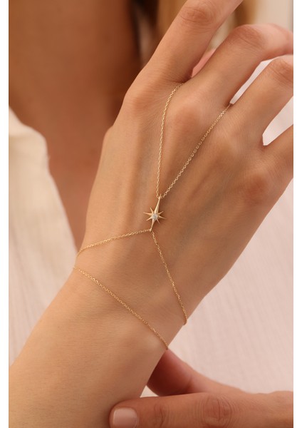 14 Ayar Altın Tek Taşlı Kuzey Yıldızı Şahmeran fiyatları