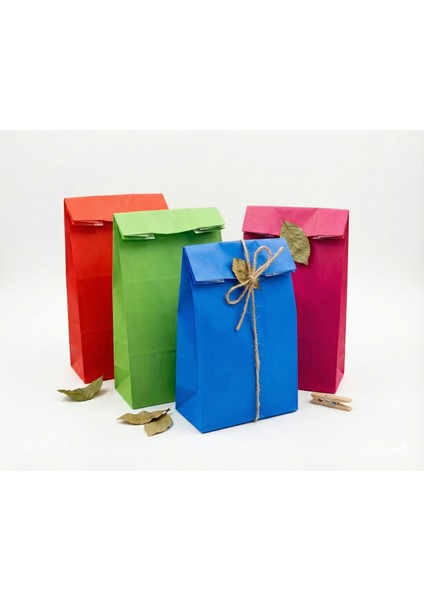 15 x 29 x 8 cm Renkli Kese Kağıdı 12 Adet, Hediyelik Poşet, Hediye Kutusu (Karışık Renklerde) fiyatları