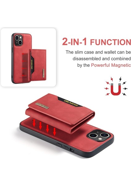 iPhone 14 Plus Kılıf Ming Serisi 2-1 Pu Deri Kartlıklı Kapak modelleri