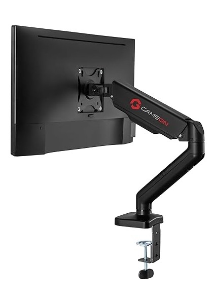 GO-5336 Single Monitor Arm, Gas Spring-Assisted Adjustable Stand, Fits 43 To 81 cm Screens, 9 kg Load, Free-Tilt Design With Cable Management And Keyhole Mounting System - Black fırsatları