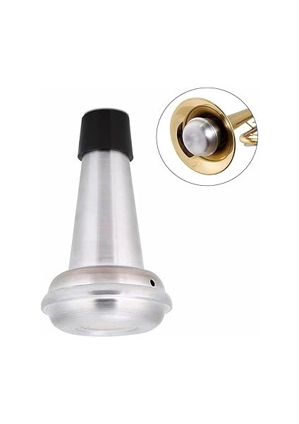 Sessiz Susturucu Trompet Gürültü Azaltıcı Için Alüminyum Alaşımlı Sessiz Rahatsızlık Önleyici Kauçuk Kenarlı Zayıf Ses Sönümleyici (%80 -%90 Gürültü Azaltma) indirimleri