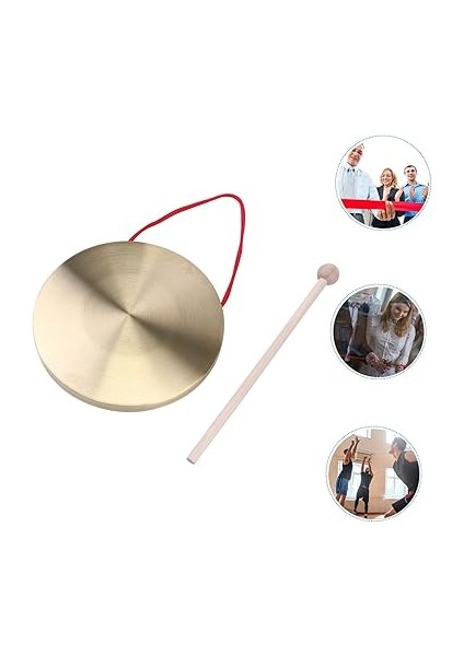 Pirinç El Gong Çin Opera Enstrümanı 15CM Çap Canlı Ses Erkek ve Kız Çocukları Koordinasyon Müzik Etkinlikleri Için Harika modelleri