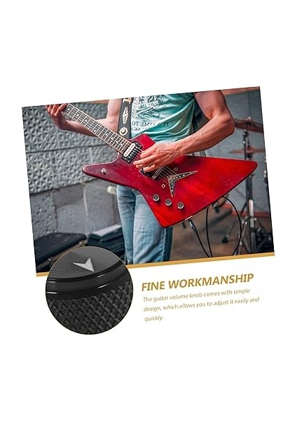 4 Adet Gitar Düğmesi Elektrik Gitarlar Için Yedek Alüminyum Alaşımlı Ton Düğmeleri Siyah Kolay Kurulum fiyatları
