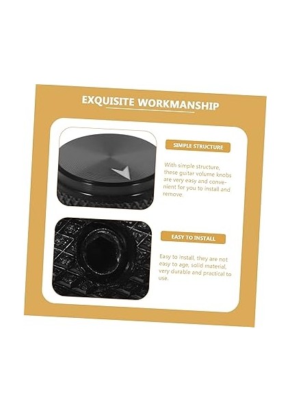 4 Adet Gitar Düğmesi Elektrik Gitarlar Için Yedek Alüminyum Alaşımlı Ton Düğmeleri Siyah Kolay Kurulum fırsatları