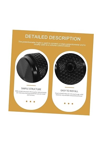 4 Adet Gitar Düğmesi Elektrik Gitarlar Için Yedek Alüminyum Alaşımlı Ton Düğmeleri Siyah Kolay Kurulum indirimleri