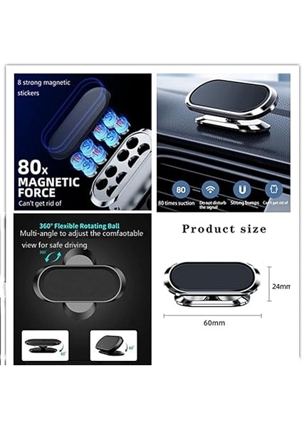 Manyetik Araç Telefonu Tutucu, 360 ° Döndürme ile Araba Manyetik Montaj Için Telefon Tutucu, Evrensel Mıknatıs Cep Telefonu Montaj Panosu Cradle indirimleri