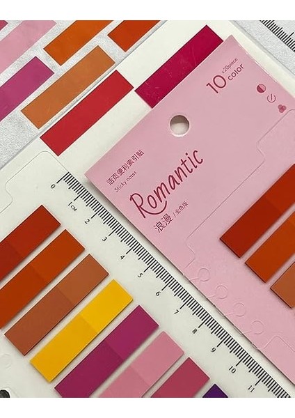 Gemi Dükkan 10 Renkli Cetvelli Romantic Şeffaf Pet Indeks/ındex Sticker/sticky Note/post-It indirimleri
