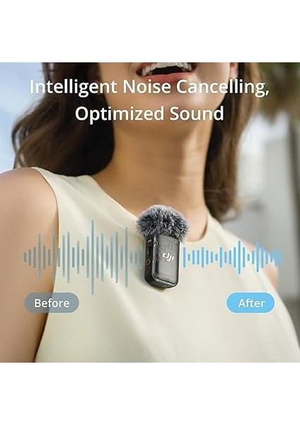 Mic 2 (2 Tx + 1 Rx + Charging Case)-Gürültü Engelleme, Basit Senkronizasyon, Dokunmaktik Ekran, Mikrofon indirimleri