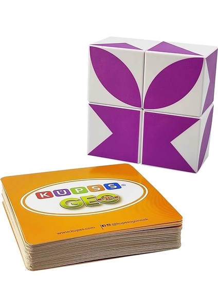 Geo Jr. Manyetik Görsel Zeka Küpleri (40 Geometrik Şekil Kartı - Mıknatıslı Küpler)