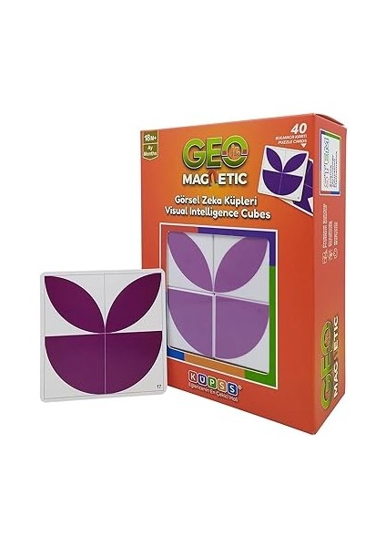Geo Jr. Manyetik Görsel Zeka Küpleri (40 Geometrik Şekil Kartı - Mıknatıslı Küpler) indirimleri
