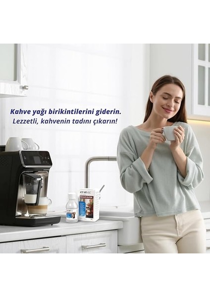 Antı-Calc 100 ml - Espresso Makinesi, Kahve Makinesi Kireç Çözücü, Her Tür Kahve Makinesi ve Su Isıtıcısı Için Sıvı Kireç Çözücü modelleri