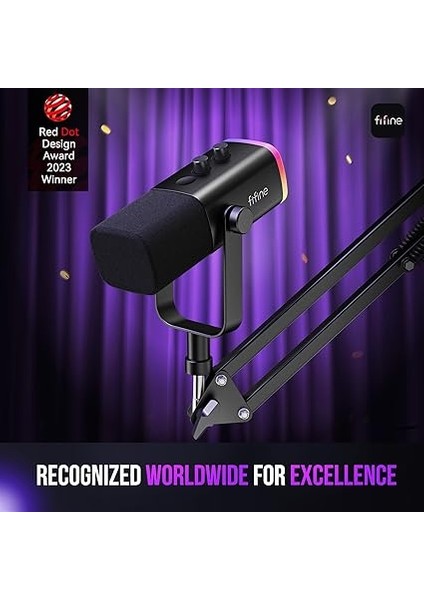 Xlr/usb Oyun Mikrofonu Seti, Akış Podcasting Için Dinamik Pc Mikrofonu, Bom Kol Standlı Bilgisayar Rgb Mikrofon Seti, Sessiz Düğmesi, Kulaklık Jakı, Ampligame Ampligame AM8T Ses Kaydı Için fiyatları