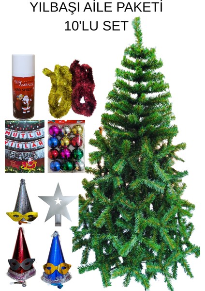 180 cm Yılbaşı Çam Ağacı 540 Dal Aile Seti