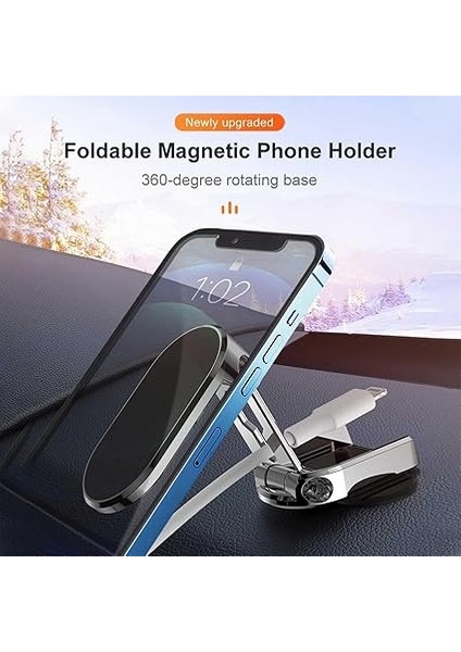 Manyetik Telefon Tutucu, Evrensel Fit Dashboard Telefon Tutucu Araç Için Esnek Kararlı Sabitleme 360 ​​° Döndürme Katlanır Küçülür Mıknatıslı fiyatları