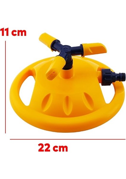 Tablalı Hareketli Su Tabancası Fıskiyesi 3 Kollu Dönerli Bahçe Çim Sulama Aparatı Plastik DY6013 fiyatları