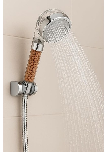 Mineral Taşlı Filtreli El Tipi Duş Başlığı – Yüksek Basınçlı Su Akışı, Cilt Dostu, Su Tasarruflu modelleri