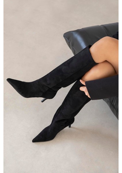Penka Kadın Süet Çizme Siyah fiyatları