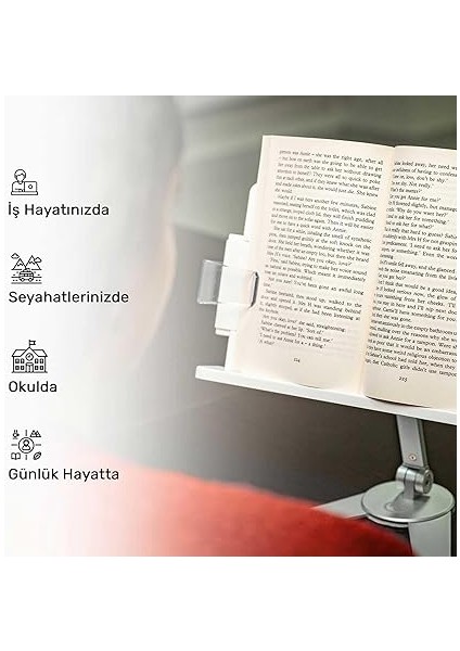 STD007 Okuma Açısı Ayarlı Koruma Kıskkaçlı Alüminyum&abs Kitap/tablet/dergi Standı Modern Rahle indirimleri