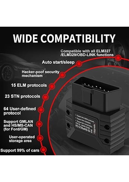 Vlinker Mc+(Bt3.0/ble4.0) ELM327 Için Tarama Bluetooth Obd2 Araç Teşhis Ms Can Oto Aracı Android & Ios ve Pencere indirimleri